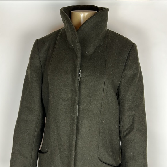 Aritzia Wilfred Cocoon Coat Olive Green Size Médium - Picture 2 of 15